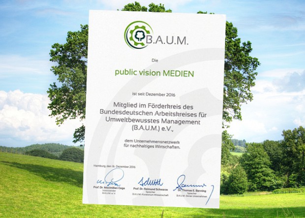 Mitglied bei B.A.U.M. e.V. - public vision | Video- & Medienproduktion | Corporate Publishing | Düsseldorf